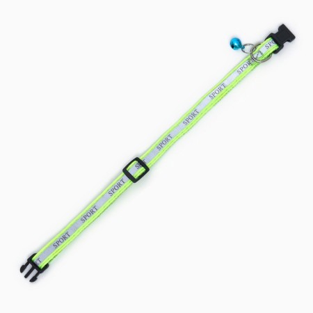 Collar "sport" with a reflective strip, 31 x 1 cm, green-3