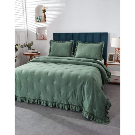 A set with a veil of "Rebeca", size 160x220 cm, 50x70 cm, color malachite-8