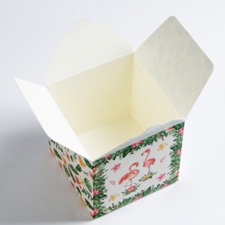 Folding Flamingo box, 10 x 10 x 10 cm-2