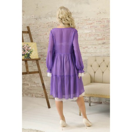 Female dress, size 44, purple color-7