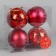 Set of balls plastic D-8 cm, 4 pcs "Noch" Patterns, red
