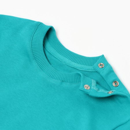 Kit (sweatshirt, trousers) children's minku emerald color, height 92-98 cm-3