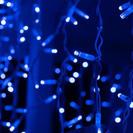 Garland "fringe" 3 x 0.9 m, IP65, UMS, white thread rubber, 232 LED, glow blue, 220 V-3