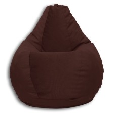The pear-pear chair is positive Real a, size XXL, diameter 105 cm, height 130 cm, velor, brown color