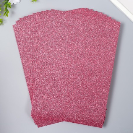 Foamiran glitter 4 Hobby 2 mm, central pink, 20x30 cm
