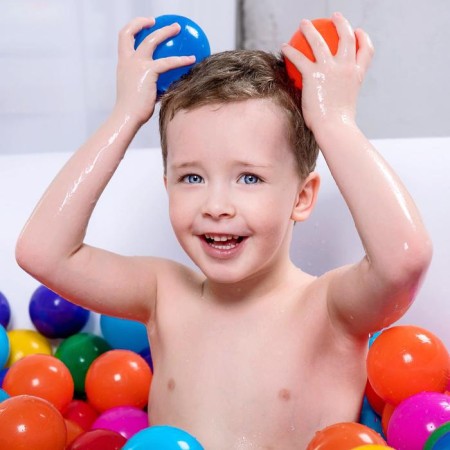 Balls for a dry pool with a pattern, ball diameter 7.5 cm, set 150 pieces, multi -colored-7