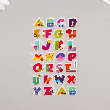 Stick plastic volumetric "letters and animals" mix 20.4x9.7 cm-1