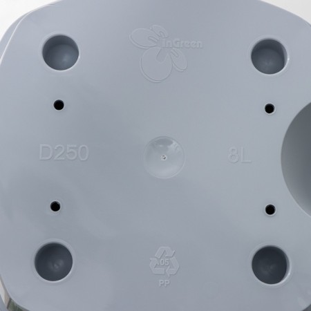 Pot for flowers with a basal watering amsterdam, 8 l, d = 25 cm, h = 24.4 cm, color gray color-3