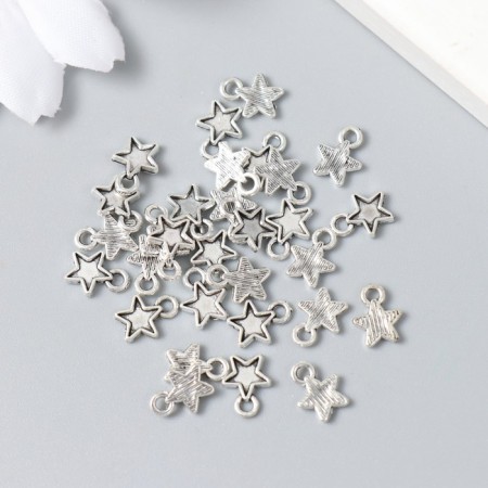 Decor for creativity Metal "Little Star" silver 0.8x0.9 cm-2