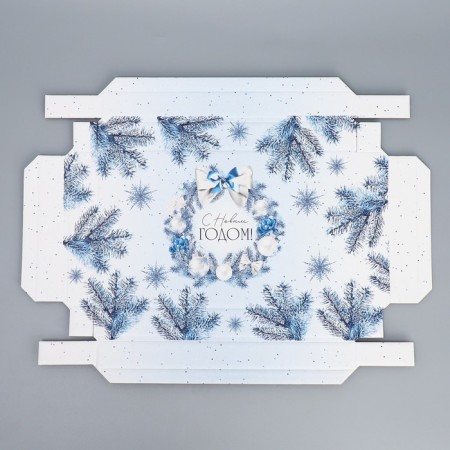 Folding box "New Year's Wreath", 25.5 x 15 x 4 cm, New Year-6