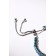 Bracelet with rhinestones "shine" on a puff, blue color in silver