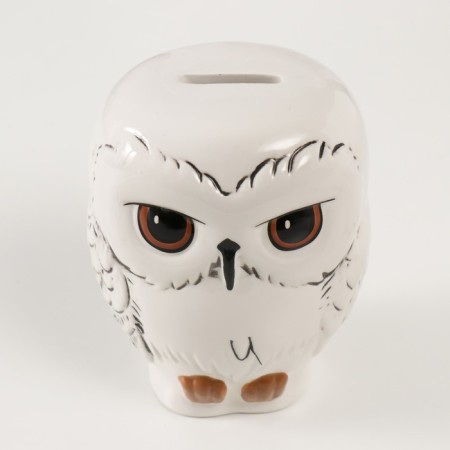 Piggy bank Ceramics "White North Eagle owl" 10.5x9x12.5 cm-4