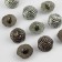 A set of buttons on the leg, d = 18 mm, 10 pcs, black-silver color