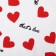 Facial towel "Hearts" 45x90 cm, 100% HL, waffle leaf
