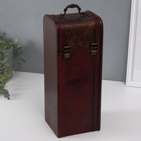 Casket Wood for a bottle "Flowering" 34x12x12.5 cm-4