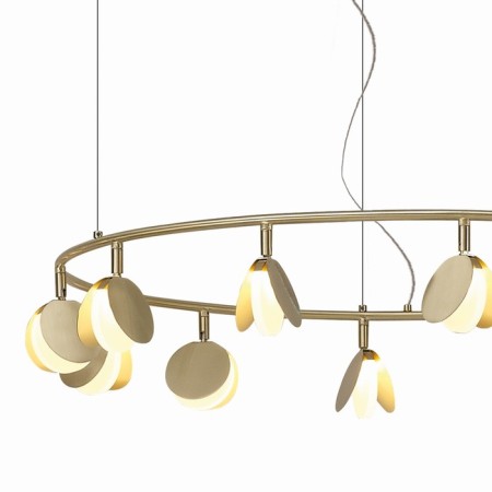 Suspended chandelier Mantra Shell, Led, 2650lm, 3000k, 300 mm, gold color-1