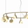 Suspended chandelier Mantra Shell, Led, 2650lm, 3000k, 300 mm, gold color