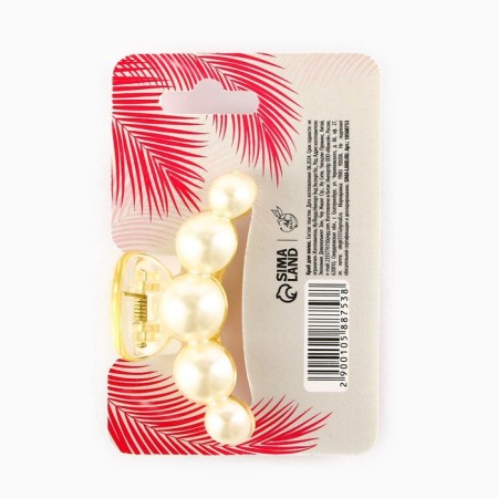 Hair crab pearl "You are perfection", 5.7 x 2.5 cm-5