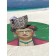 Pareo and beach rug "Letter Frida", d = 150 cm