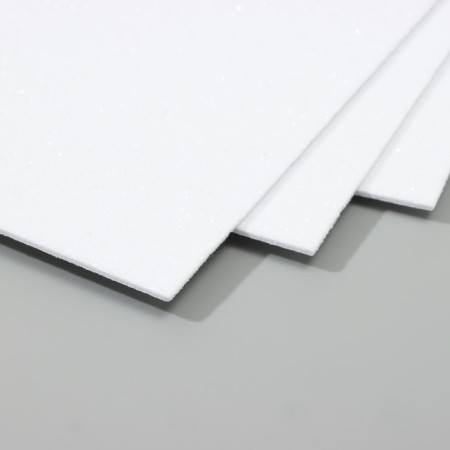 A set of glitter foamiran (5 sheets) 2 mm, 20x30 cm, white-1