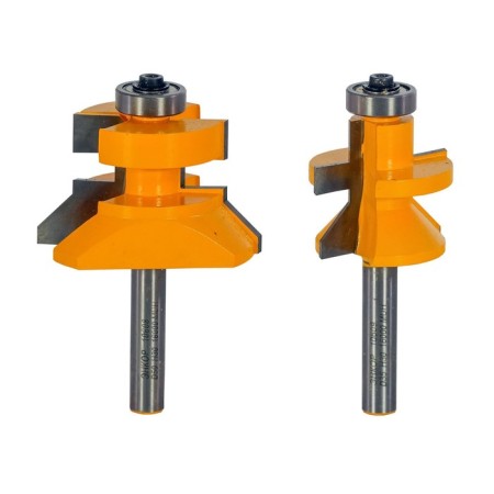 Set of milling plants 10607, for lining, wooden box, d = 8 mm, 50 x 30 mm, 2 pcs.