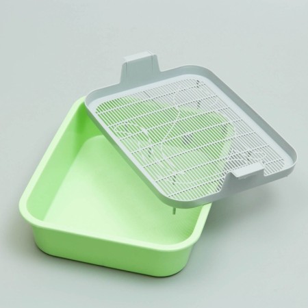 Moore-humu toilet for cats, with a grid, 33.2 x 25.6 x 7.2 cm, green-4