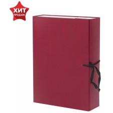 Archive box with A4 Calligrata ties, 80 mm, boumvinyl, up to 700 sheets, burgundy