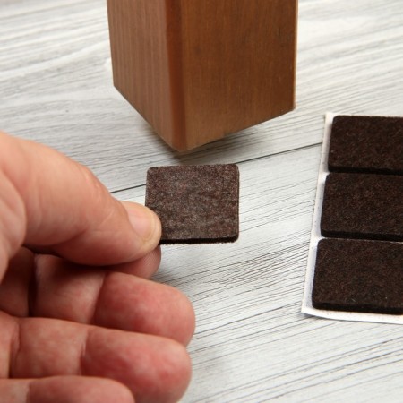 Furniture tundra, 25 x 25 mm, square, brown, 18 pcs.-10