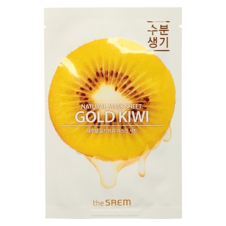 Facial face mask The Saem Natural Mask Sheet Gold Kiwi, 21 ml