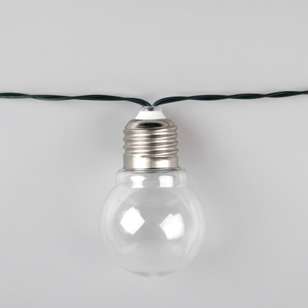 Garland “thread” 2.7 m with nozzles “lamps”, IP44, dark thread, 10 LED, glow warm white, 8 modes, solar battery-4