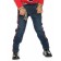 Pants for girls, height 110 cm, dark blue color