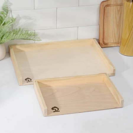 Boards for dumplings of the share "hostess", 2 pcs: 40 × 30 cm, 30 × 21 cm, birch-2