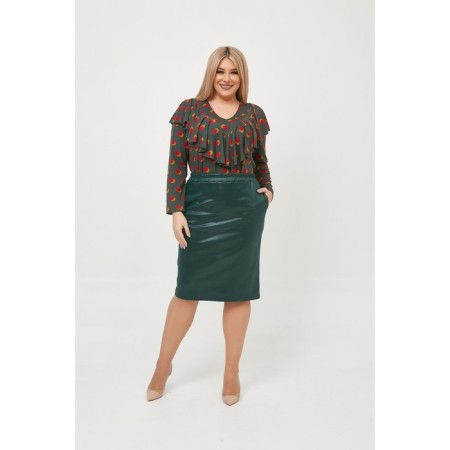 Women's tunic, size 52, green color-1