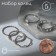 Ring set 5 pieces "perfect fingers" geometry, white color in silver