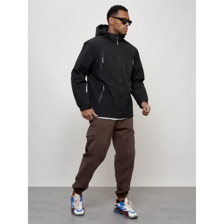 Male spring jacket, size 56, black color-15