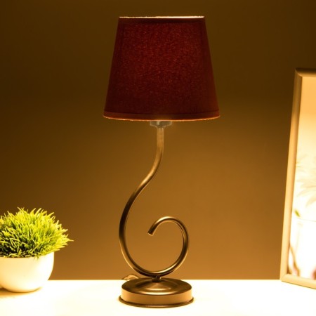 Lamp table bourgeois 1x15W E14 16x16x40cm black/brown Risalux-2