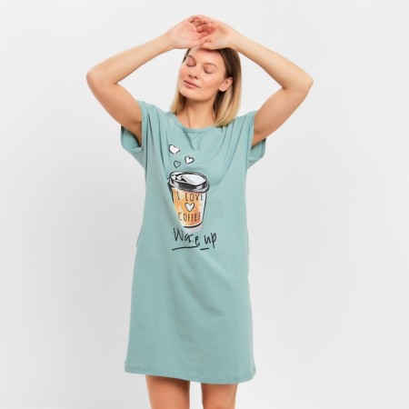 Homemade Women Wake Up dress, mint color, size 56-3