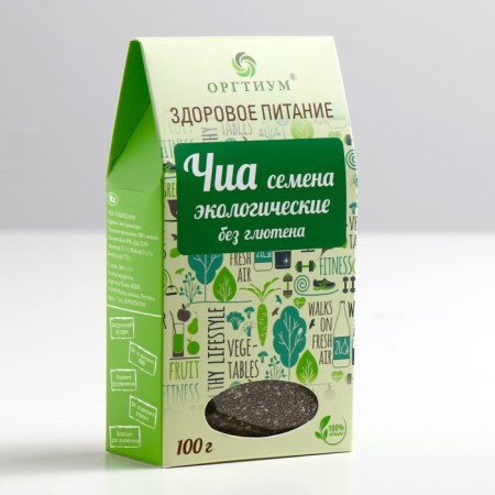 Chia seeds, ecological, without gluten, 100 g-2