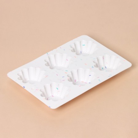 Konfinetta baking form “Sweets. Puding ”, silicone, 25.8 × 17.8 × 3 cm, 6 cells (D = 7 cm), white color-3