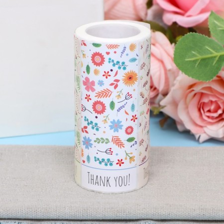 Stickers in the roll "Flowers", 150 pcs, 10 x 4 cm-1