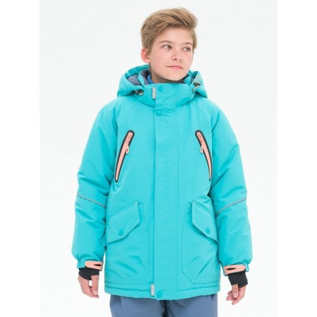 Jacket for boys, height 128 cm, emerald color