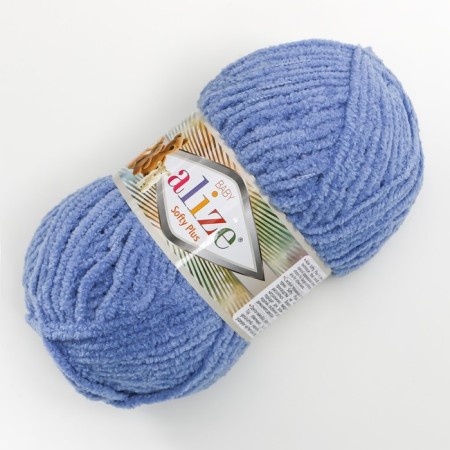 Yarn "Softy Plus" 100% micropoliester 120m/100g (374 jeans)-1