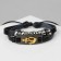 Bracelet Unisex "Grand" anchor, black color with silver-gold, d = 7 cm
