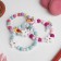 Bracelet Children's "Choselka" Tukan with a flower, color mix