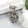 Decor Metal for creativity "A jug with flowers" silver (A19635) 3.6x2x2 cm
