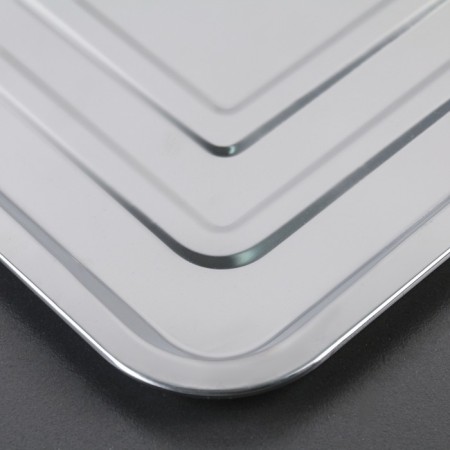 Stainless steel baking sheet 39.5 × 29.5 cm, chrome color-1