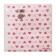 Napkins single -layer “hearts” pink 24x24 cm, set 20 pcs.