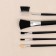 A set of makeup brushes, 5 objects, black color