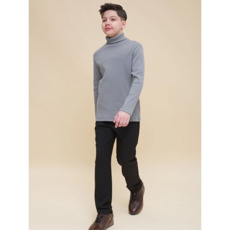 Turtleneck for a boy Pelican, height 122 cm, dark gray color-5