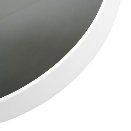 Wall mirror on the Manhattan belt, D = 395 mm, white color-2